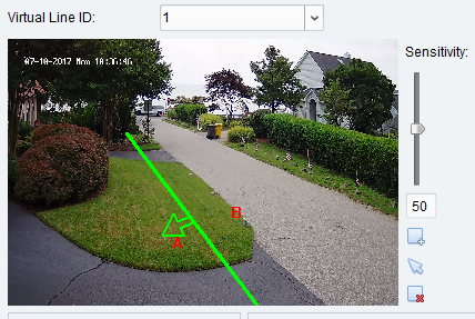 تشخیص عبور از خط یا Line crossing توسط نرم‌افزار آنالیز تصاویر دوربین مداربسته